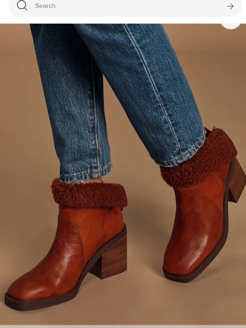 Kelsi Dagger Westward Genuine Leather Cognac Boot Square Toe